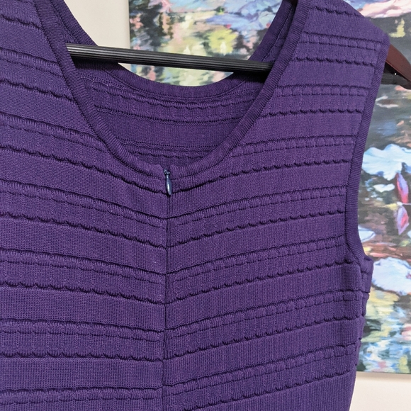 L.K.Bennett London Purple Sleeveless Designer Dress - Picture 9 of 11